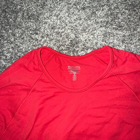Red Athletic Long Sleeve Top - Picture 4 of 5